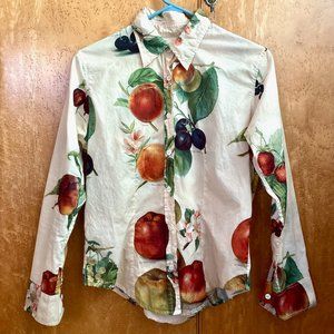 Paul Harden Botanical Fruit Print Shirt